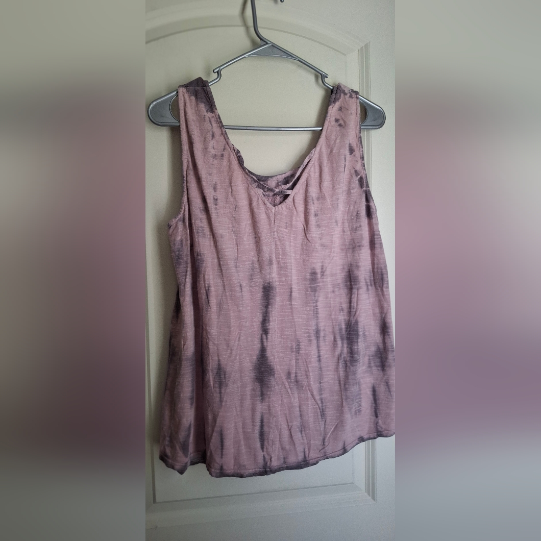 Tie Dye Womens Top Sz Large Summer Flowy Lighweight Boho Casual Beachy